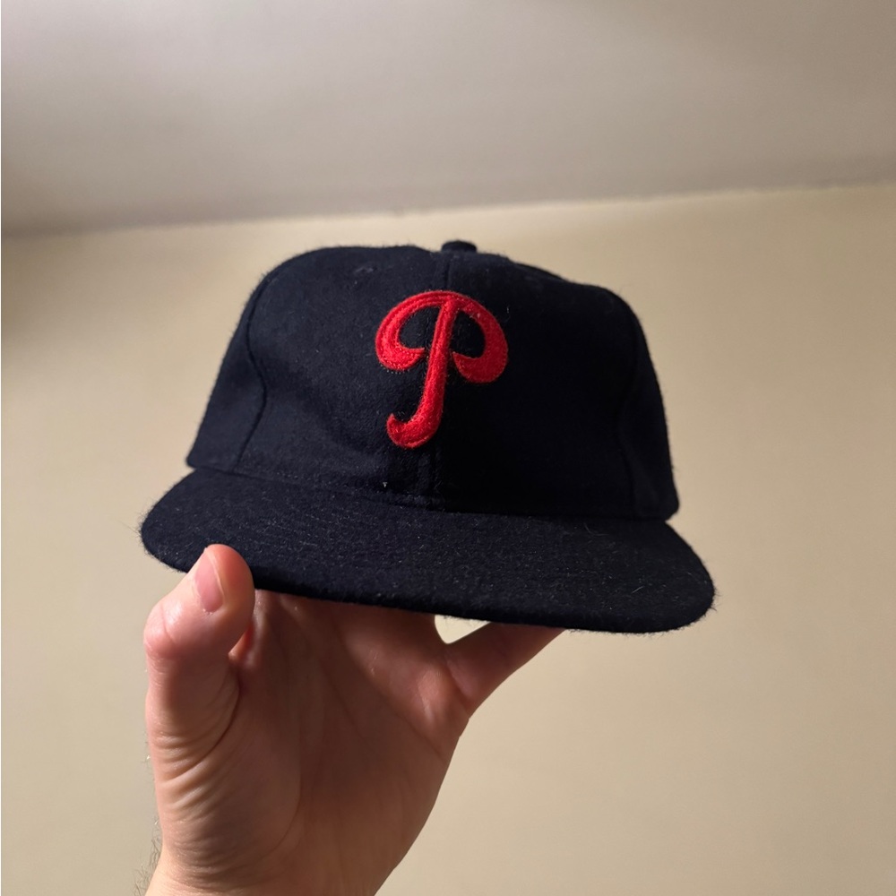 Ebbets Field Flannels Black and Red Cap